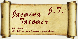 Jasmina Tatomir vizit kartica